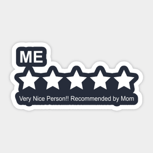 People Rating Five Star Recommend by Mom Sticker